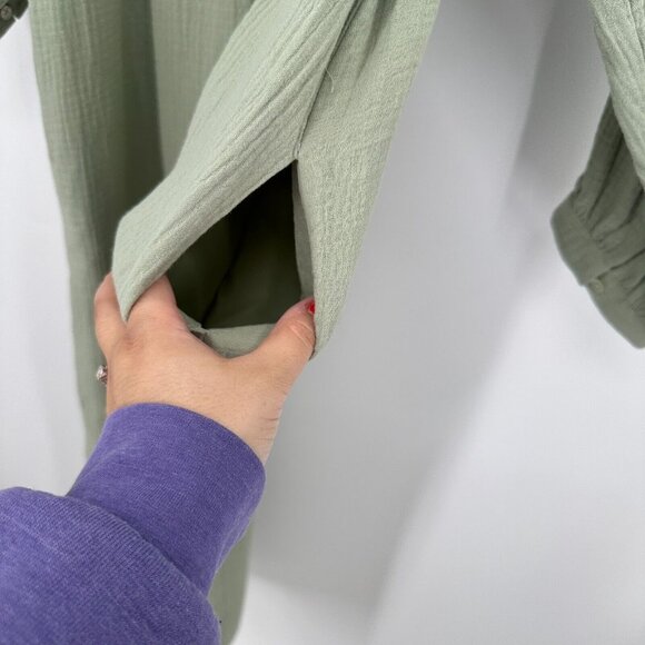 Pomander Place by Tuckernuck Green Gauze Heidi Maxi Dress sz XS NWT - Picture 4 of 7